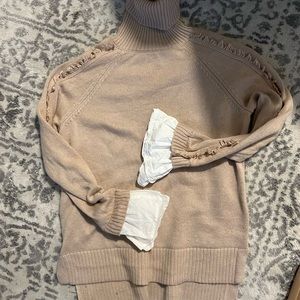 Tan Turtleneck Sweater